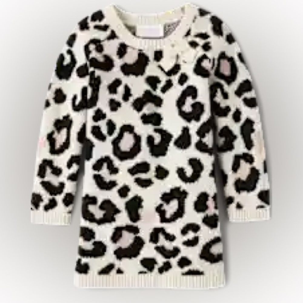 Leopard Print Sweater Dress